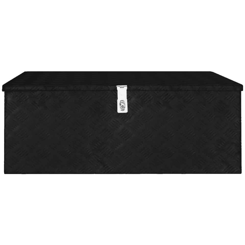 Contenitore Portaoggetti Nero 100x55x37 Cm In Alluminio - Foto 2