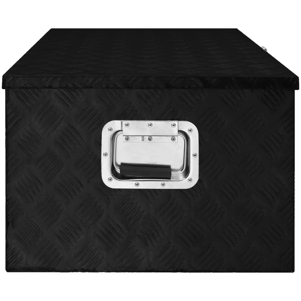 Contenitore Portaoggetti Nero 100x55x37 Cm In Alluminio - Foto 3