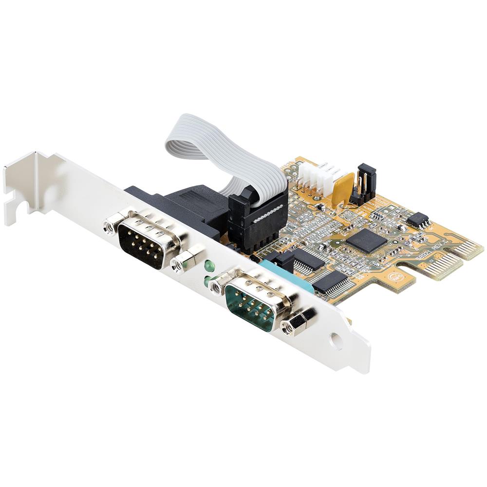 Scheda Seriale PCI Express a Due Porte; Scheda Di Interfaccia Seriale Da PCIe a 2x RS232 (DB9) - Foto 1