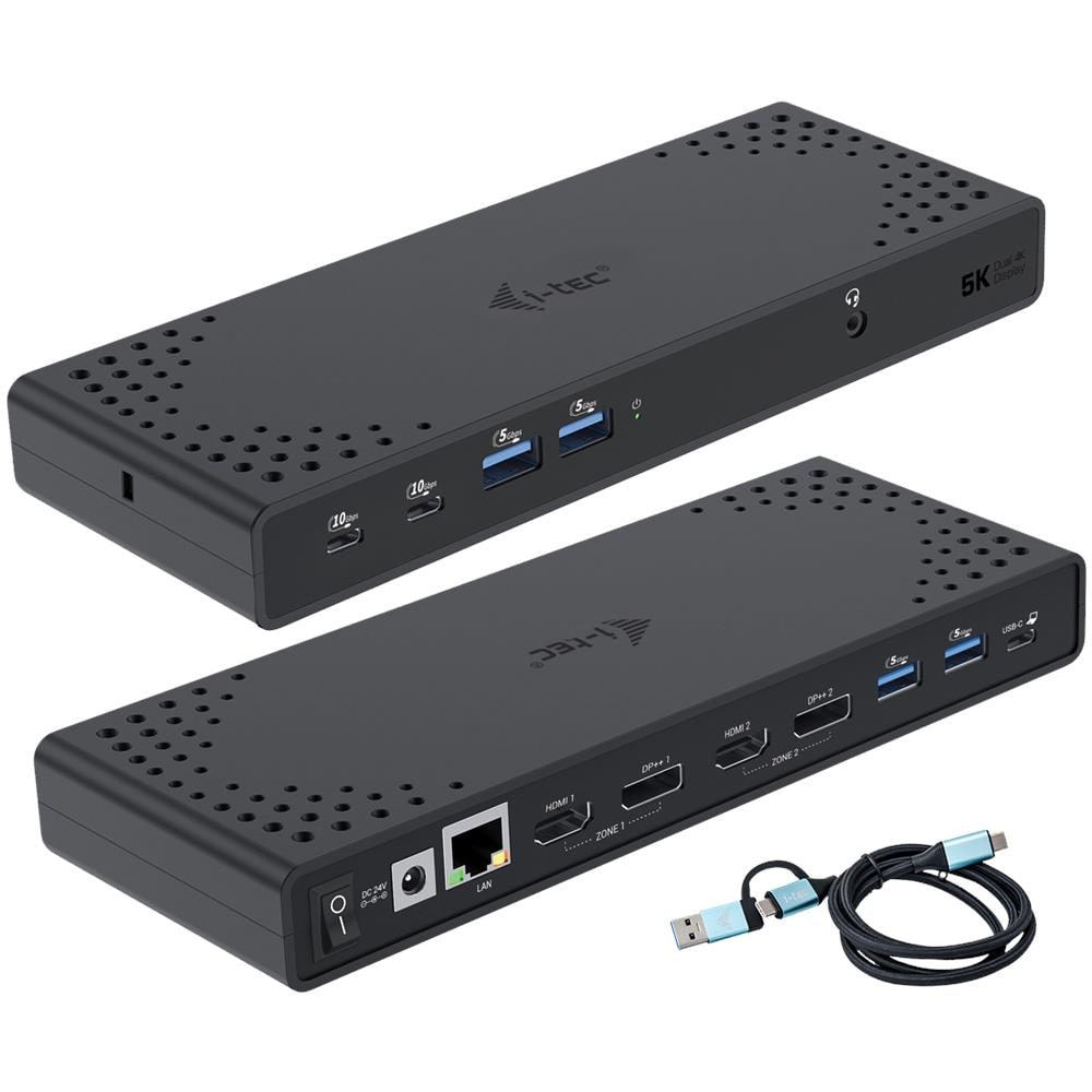Docking Station per Doppio Display i-Tec USB 3.0 / USB-C / Thunderbolt 3 Gen2 + Alimentazione 100 W - Foto 1