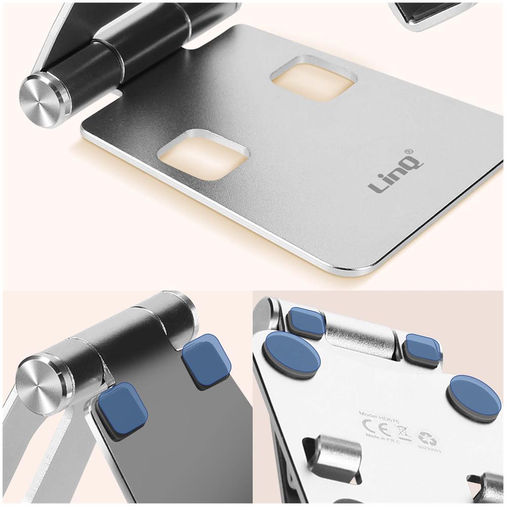 Mini Supporto Da Tavolo Argento Pieghevole Per Smartphone,, Ultra Compatto - Foto 5