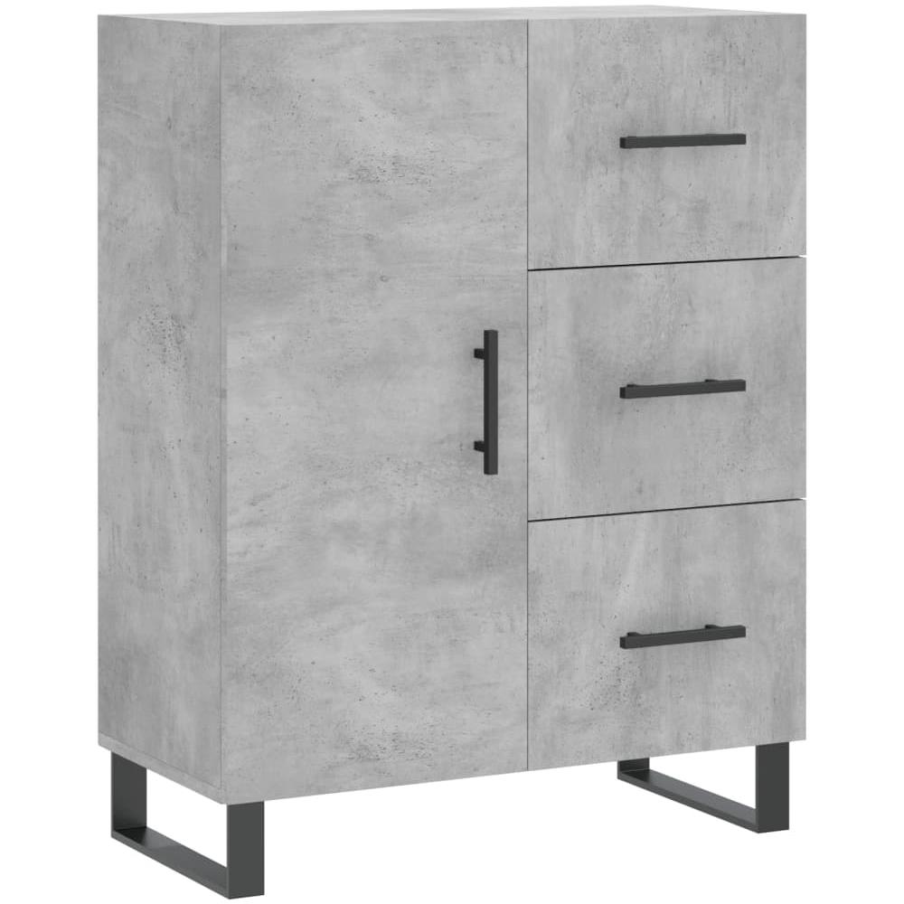 Credenza Grigio Cemento 69,5x34x90 Cm In Legno Multistrato - Foto 2