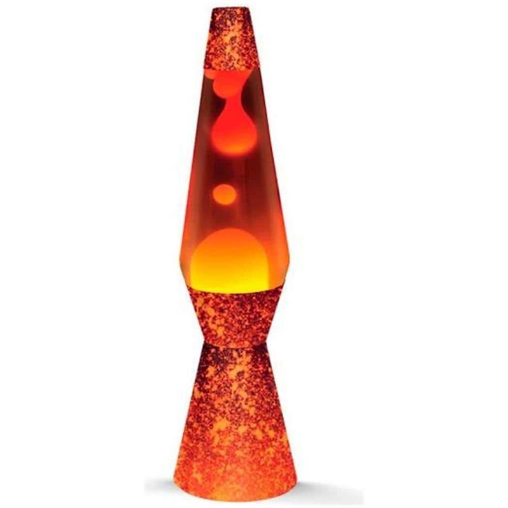 Lampada Lava Rosso Arancio Cristallo Plastica 40 Cm - Foto 1