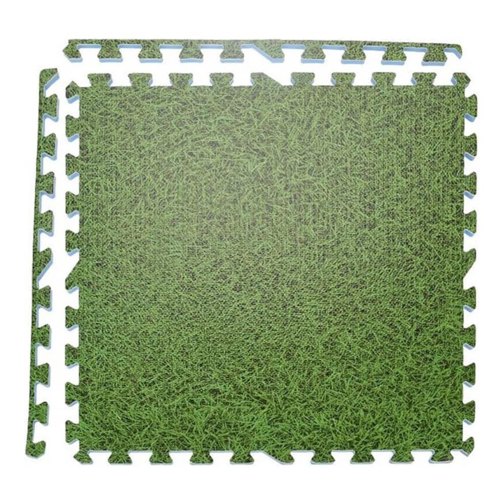 Set Piastrelle Per Pavimenti Stampa Erba 4 Pz Verde - Foto 2