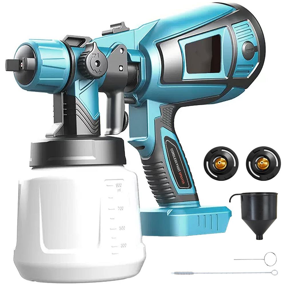 Spruzzatore Di Vernice Hvlp Senza Cavo, Pistola Verniciatrice Portatile, Attrezzo Verniciatore Manuale, Senza Batteria - Foto 1