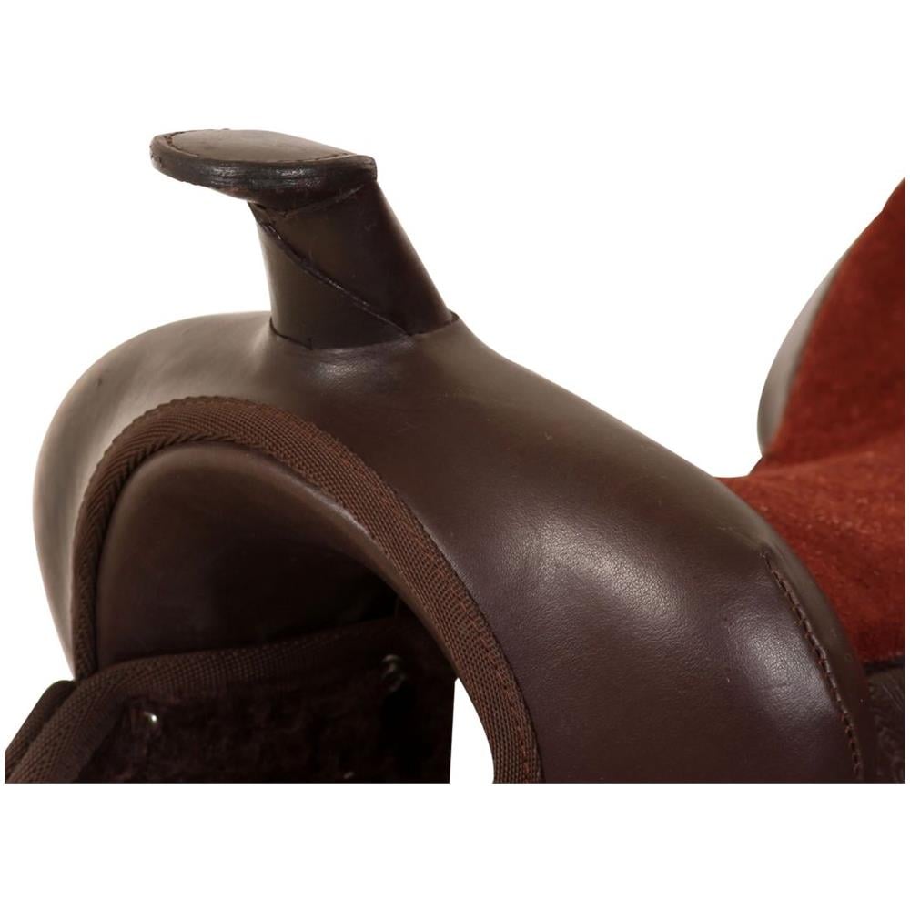 Sella Western Testiera E Pettorale In Vera Pelle 13"" Marrone - Foto 7