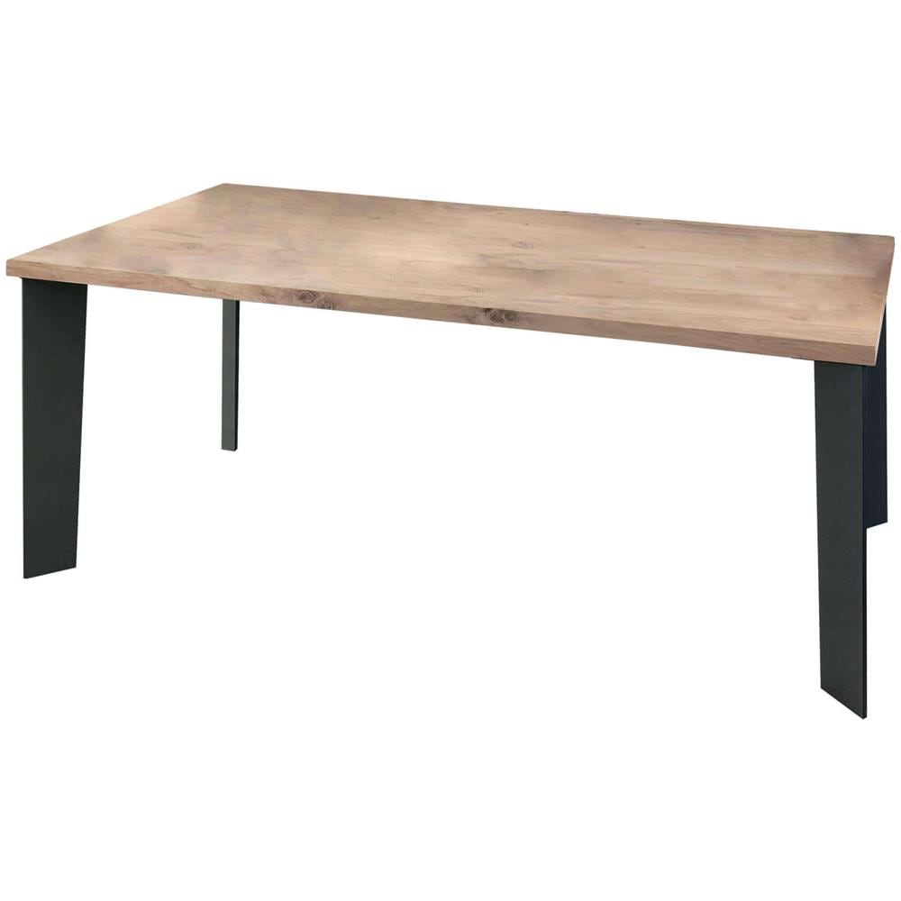 Arnold - Tavolo Da Pranzo Moderno In Acciaio E Rovere Impiallacciato - Foto 1