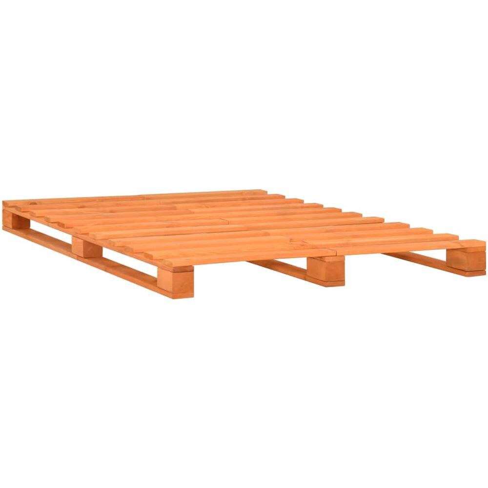 Giroletto In Pallet Marrone Legno Massello Di Pino 160x200 Cm - Foto 2