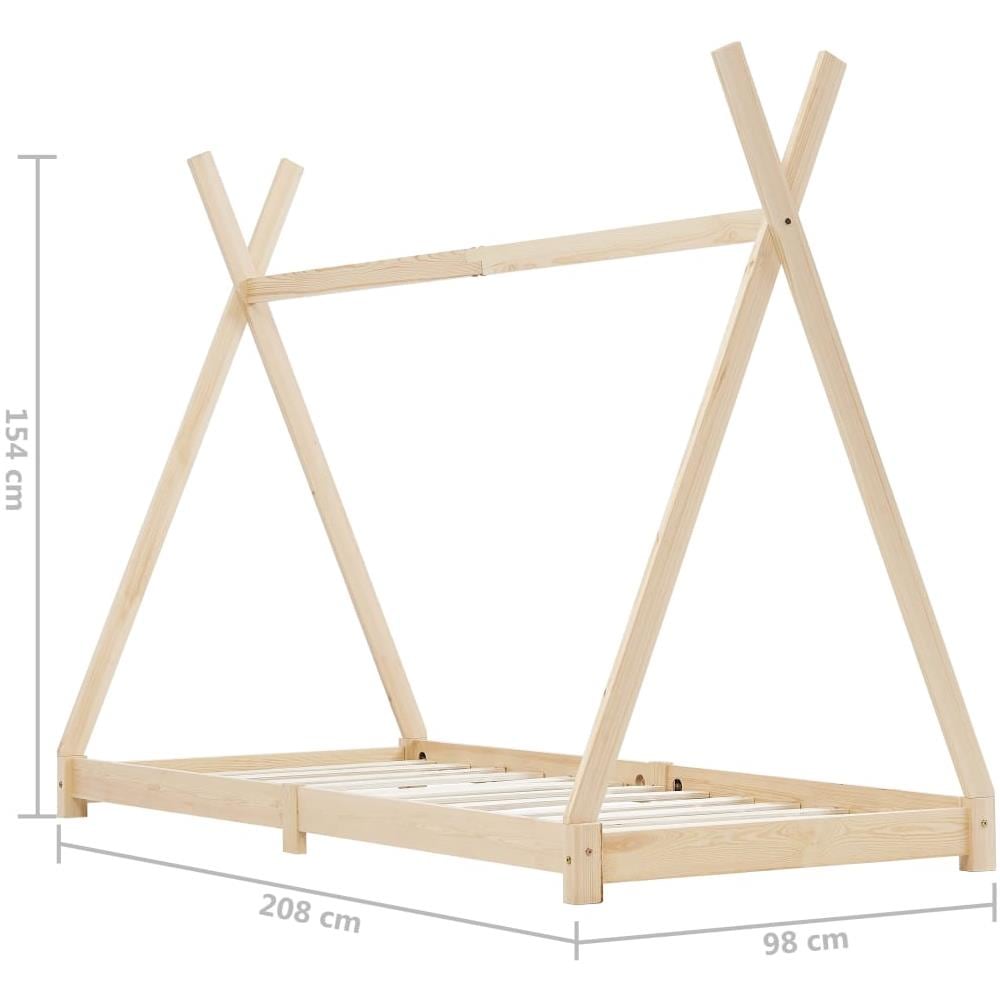 Giroletto Per Bambini In Legno Massello Di Pino 90x200 Cm - Foto 7