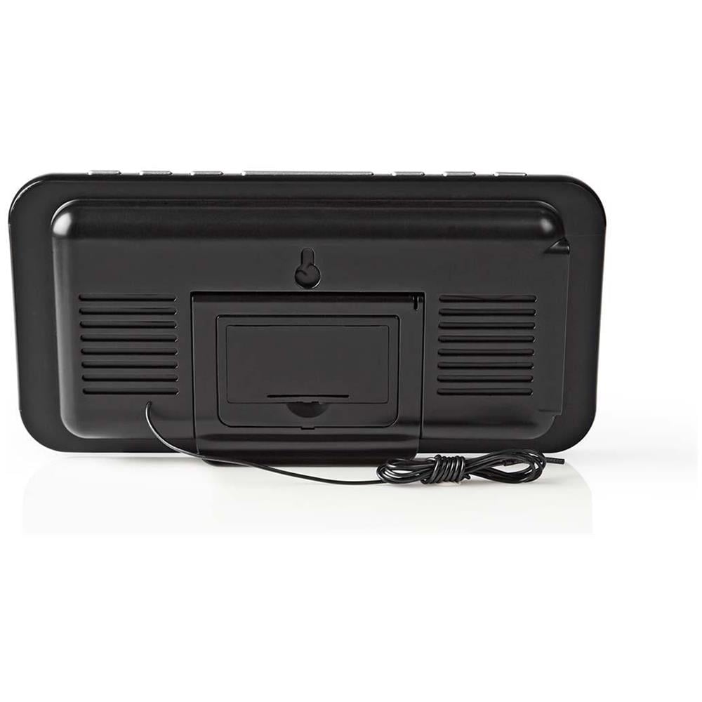 Radiosveglia Digitale con LED da 1,8" Radio AM / FM Attacco USB 20 Memorie Funzione Posponi Colore Nero - Foto 2