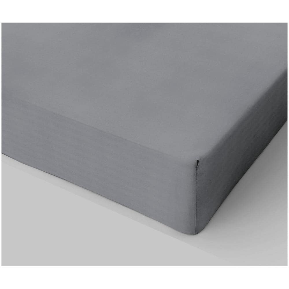 Lenzuolo Sotto Con Angoli In Cotone Con Elastico Made In Italy Una Piazza E Mezza 120x200 Cm - Grigio Chiaro - Foto 1