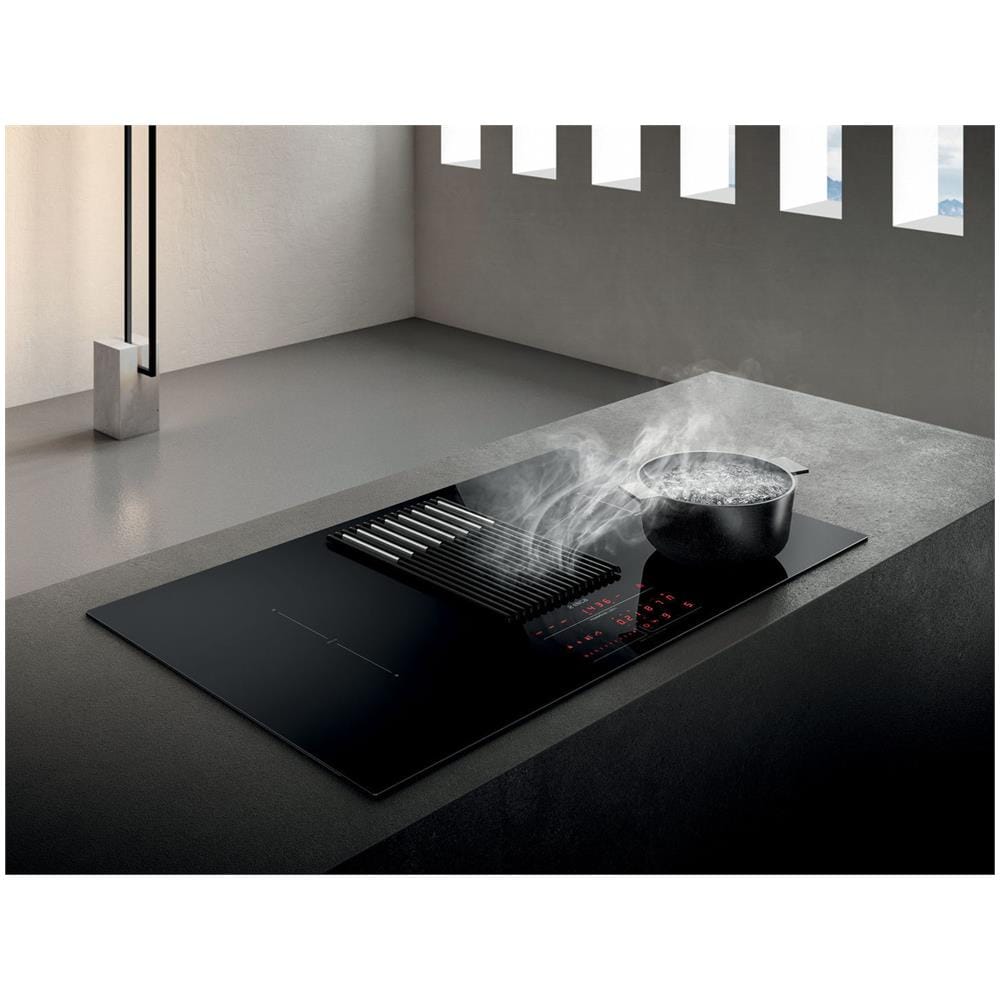 Piano Cottura BL / A / 83 a Induzione 4 Zone Cottura da 83 cm con Cappa Aspirante Colore Nero - Foto 2