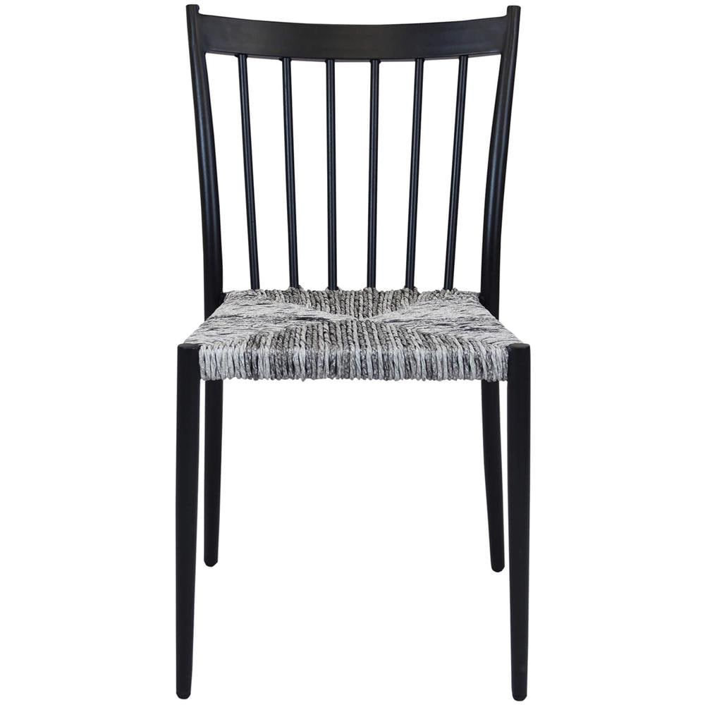 Sedia Martinica Nera In Alluminio, Da 46x87x56 Cm Nero - Foto 1