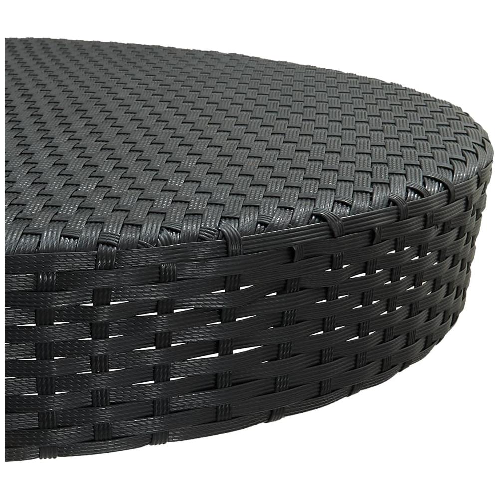 Tavolo da Giardino Nero 75,5x106 cm in Polyrattan - Foto 2