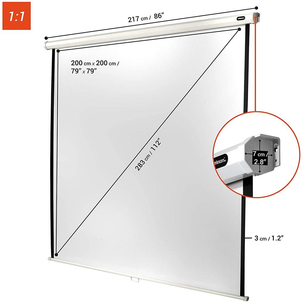 Schermo per proiettore 1090252 Formato 1:1 Colore Bianco, Nero - Foto 2