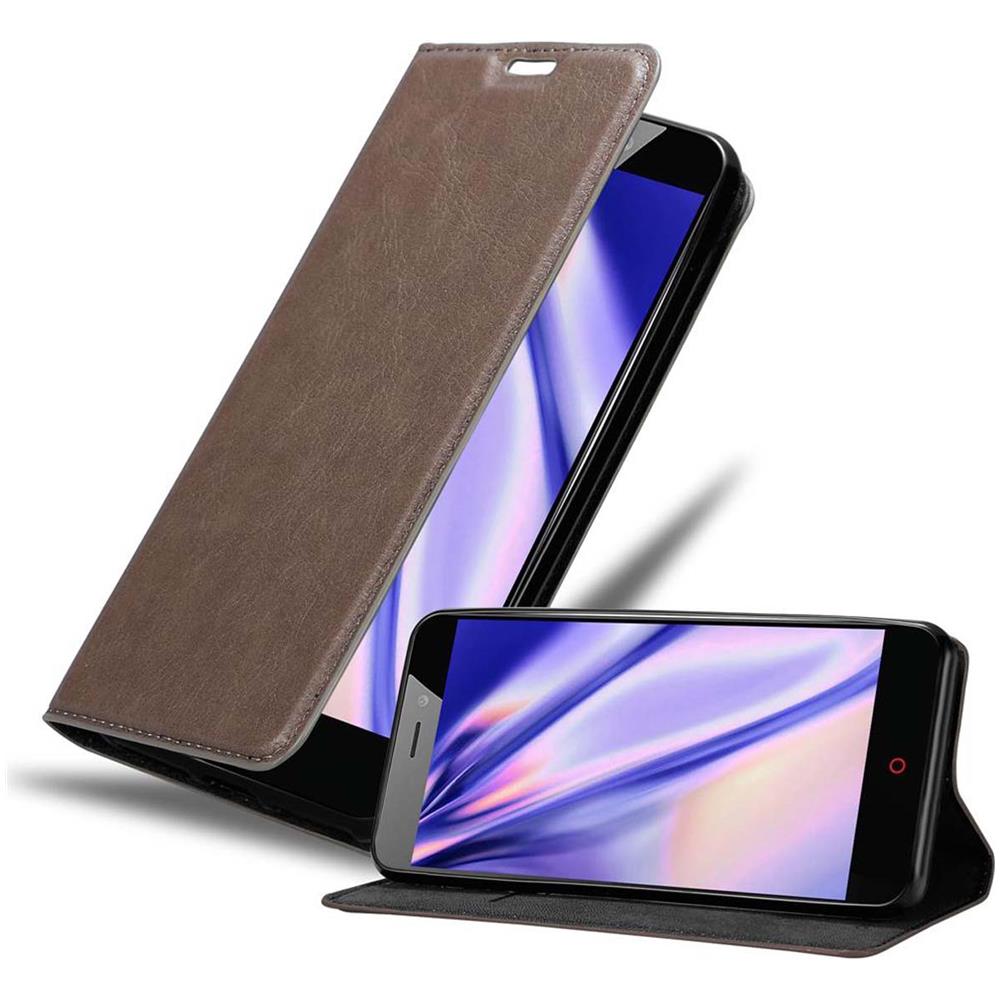 Custodia Compatibile Con Zte Nubia N1 In Bruno Caffè - Coperchio Protettiva Con Chiusura Magnetica, Funzione Stand E Tasca Per Le Carte - Foto 1