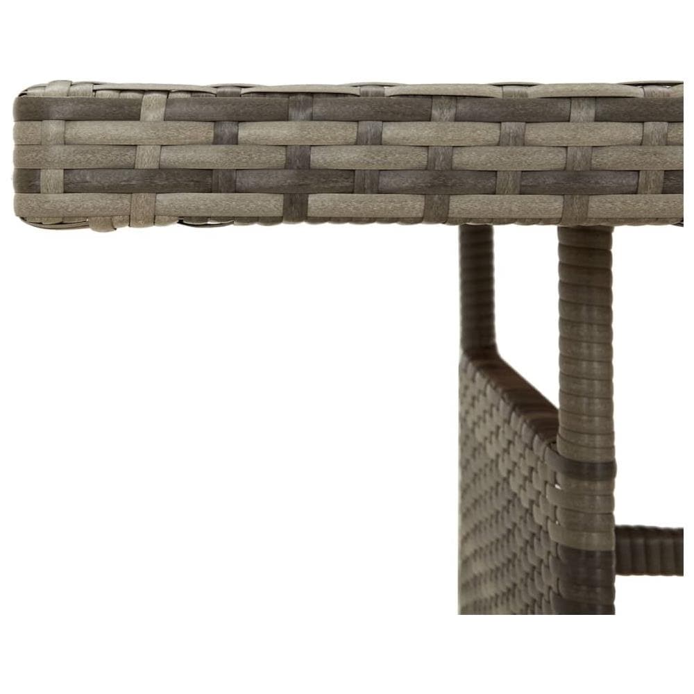 Tavolo Giardino Grigio 160x70x72cm Polyrattan E Massello Acacia - Foto 2