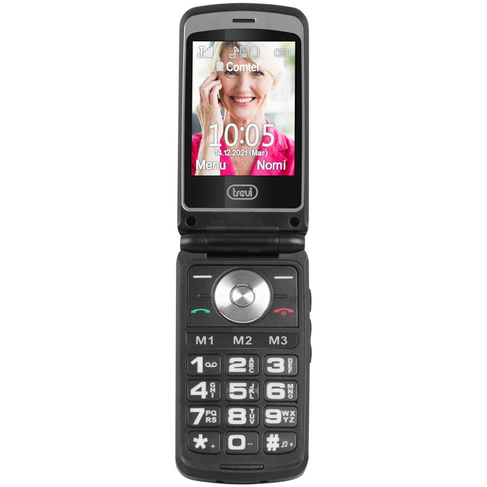 Telefono Cellulare Per Anziani A Conchiglia Doppio Display Trevi Flex Plus 65 Nero - Foto 2