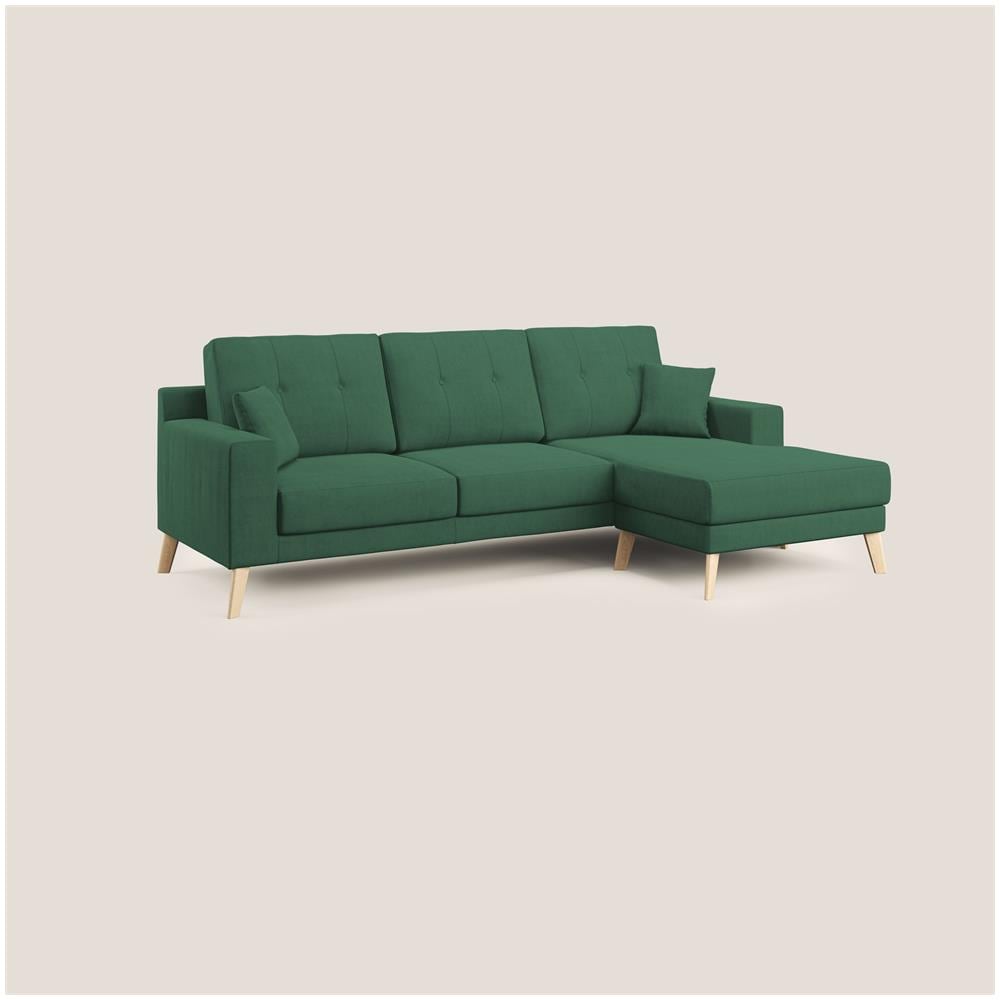 Danish Divano Angolare Reversibile Impermeabile T02 Verde - Foto 2