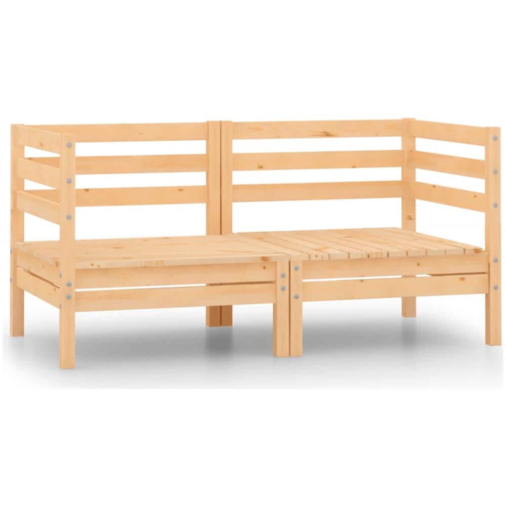 Divani Angolari da Giardino 2 pz in Legno Massello di Pino - Foto 1