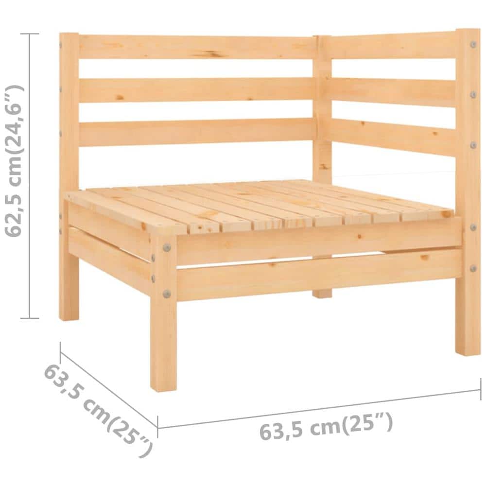 Divani Angolari da Giardino 2 pz in Legno Massello di Pino - Foto 6