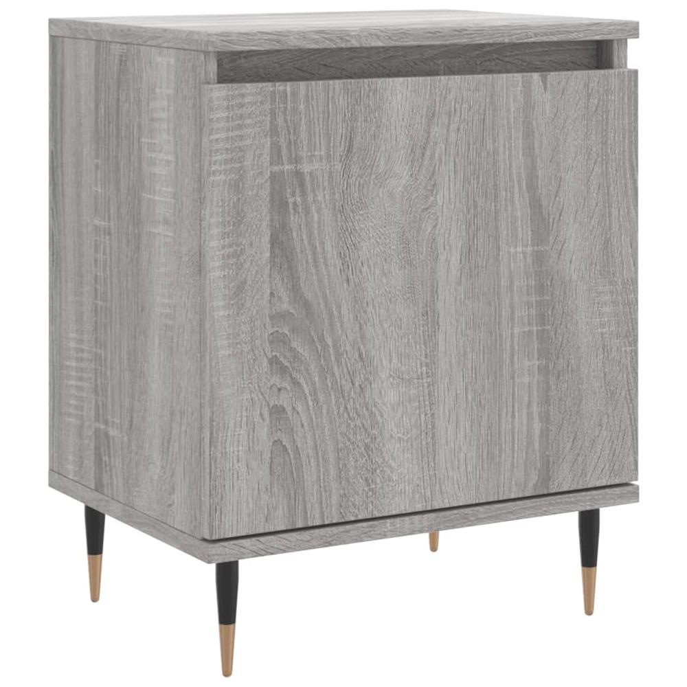 Comodino Grigio Sonoma 40x30x50 Cm In Legno Multistrato - Foto 1