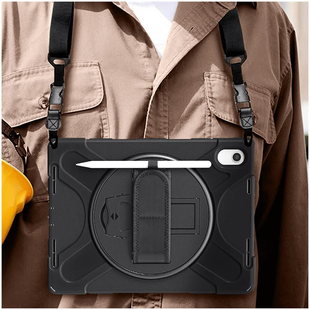 Cover Antishock Per Ipad A16 / 10.9 2022 Rigida Tracolla Impugnatura Supporto Akashi - Foto 2