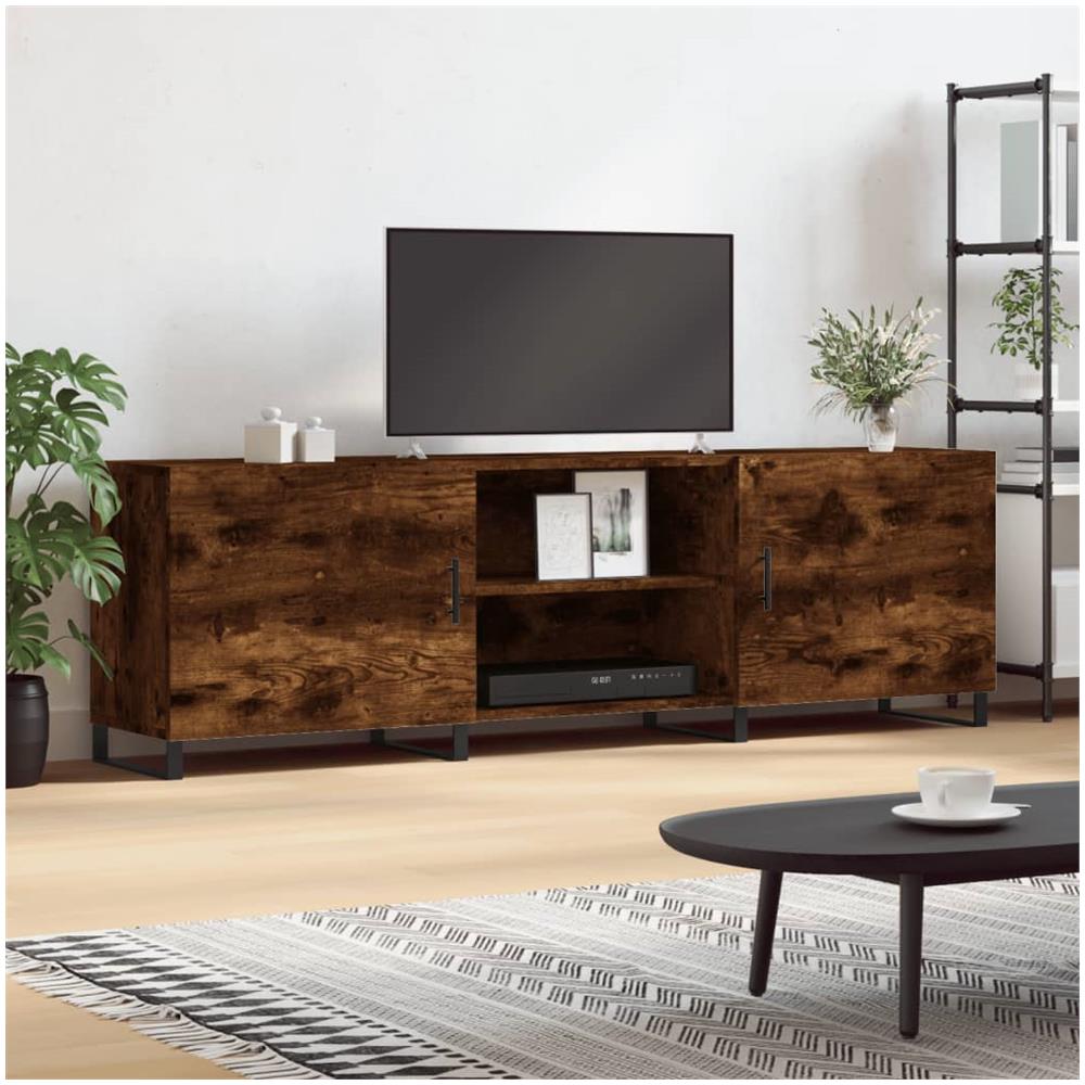 Mobile Porta Tv Rovere Fumo 150x30x50 Cm In Legno Multistrato - Foto 1