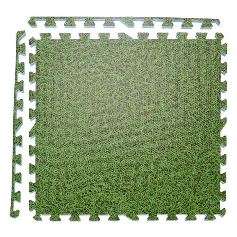 Set Piastrelle Per Pavimenti Stampa Erba 6 Pz Verde - Foto 2