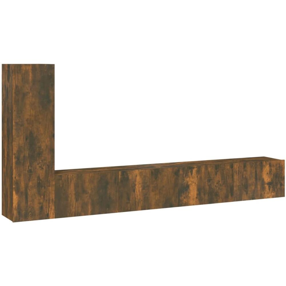 Set Mobili Porta Tv 3 Pz Rovere Fumo In Legno Multistrato - Foto 2