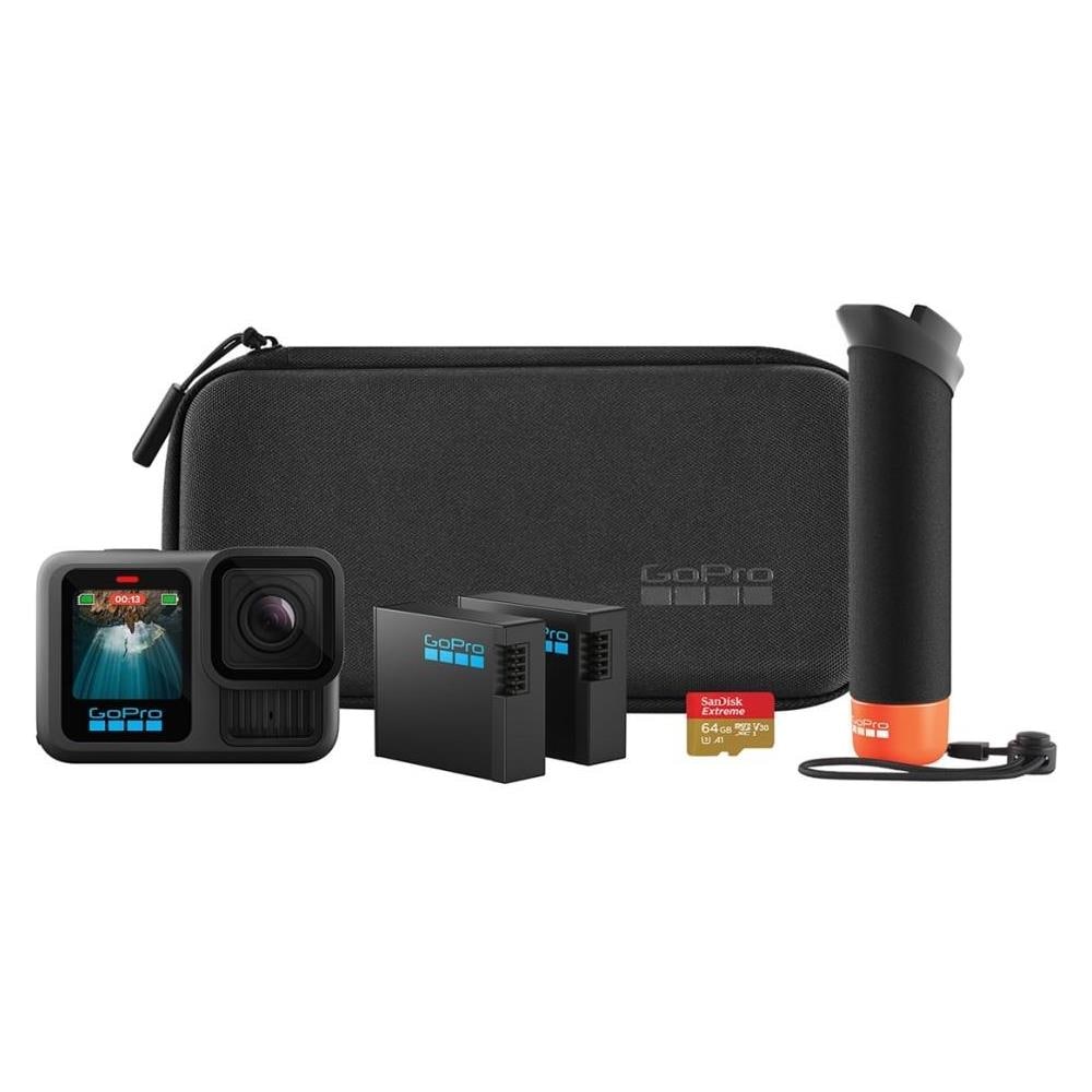 Action Camera HERO13 Black + accessori, The Handler, 2 batterie Enduro, 2 supporti adesivi curvi, SanDisk microSD da 64 GB, fibbia di montaggio + vite di fissaggio, cavo USB-C, custodia per il trasporto - Foto 2