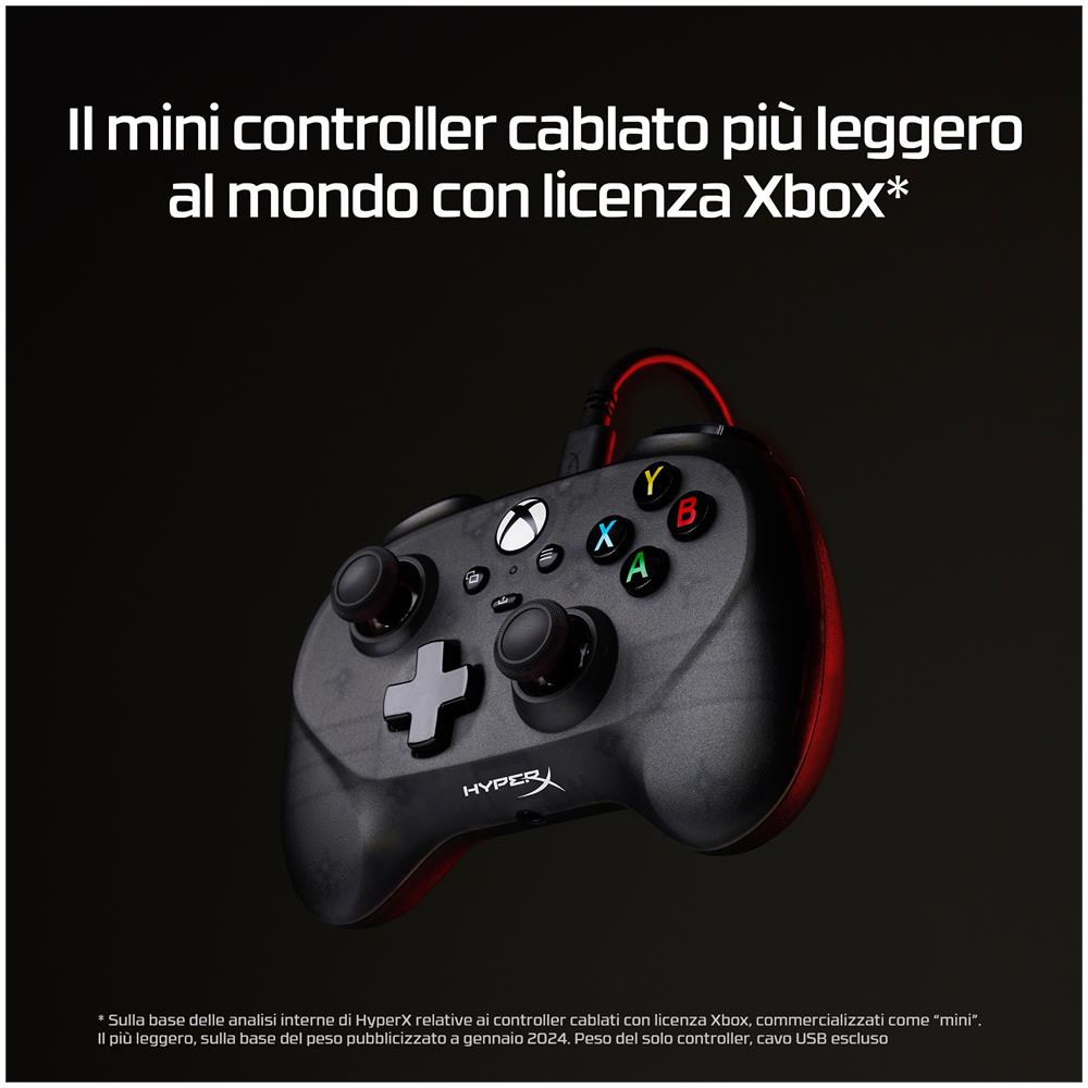 HyperX Clutch Tanto Mini WD Gaming Controller Nero USB Joystick Xbox, Xbox One - Foto 13