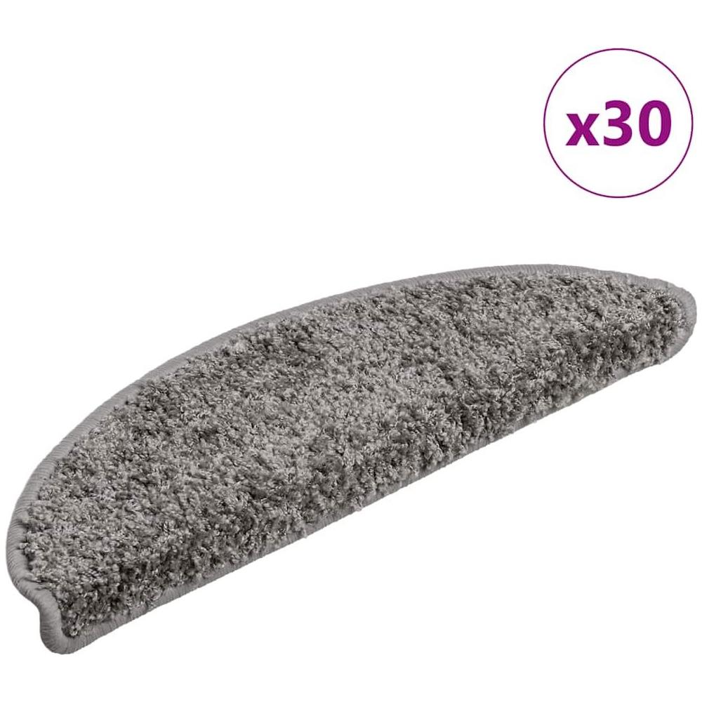 Tappetini per Scale 30 pz Grigi 56x17x3 cm - Foto 1