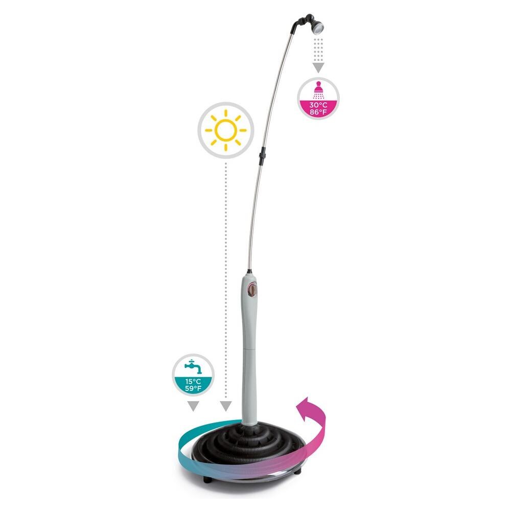 Doccia A Energia Solare Con Miscelatore E Regolatore Di Pressione Inlet Grigio - Foto 2