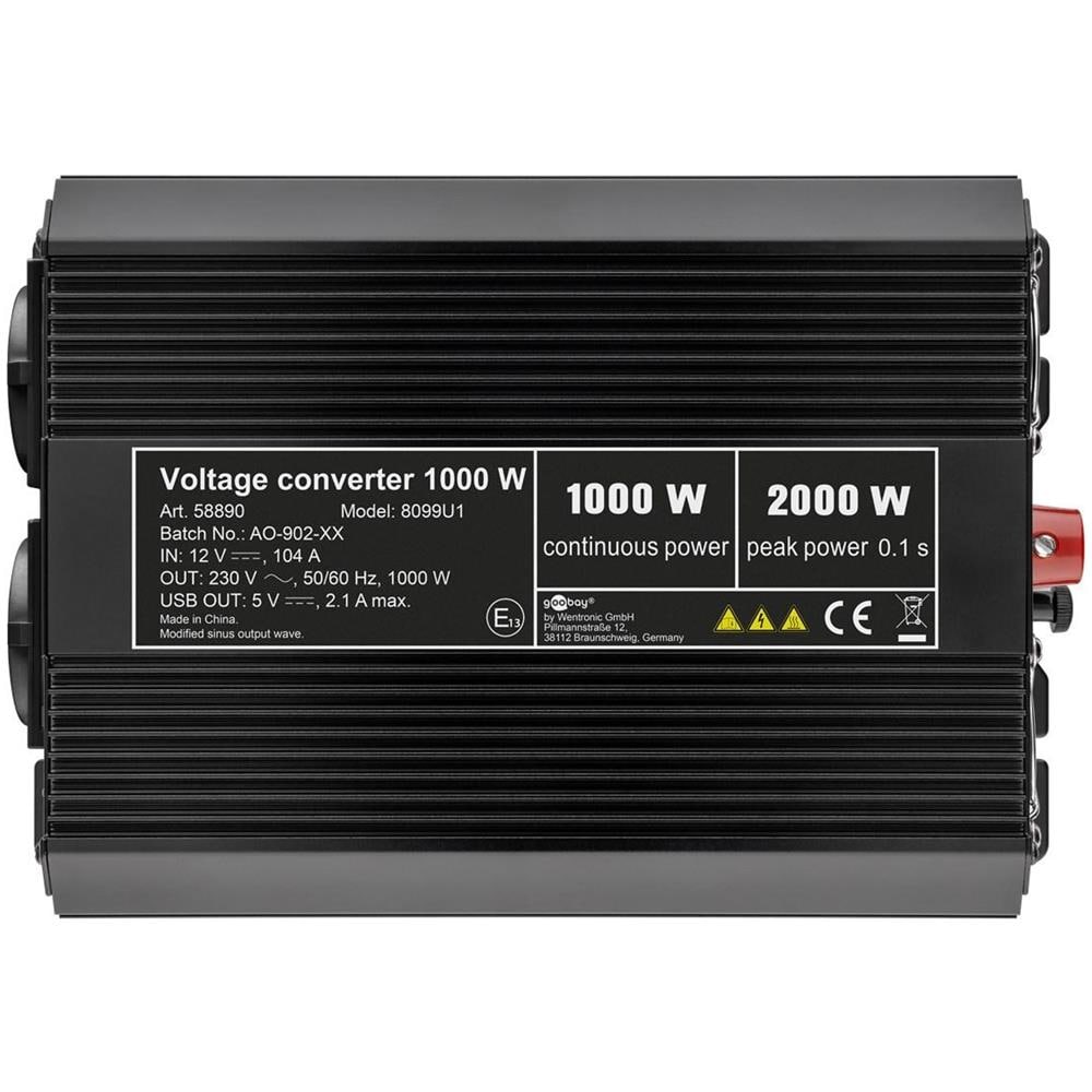 Inverter Per Auto 12v / 220v-1000w Onda Sinusoidale Soft-start - Foto 2