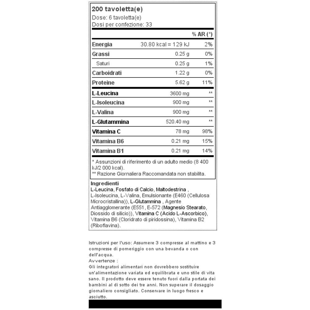 Super Bcaa Advanced 4.1.1 - 200 Tabs - - Bcaa, Amminoacidi - - Foto 2