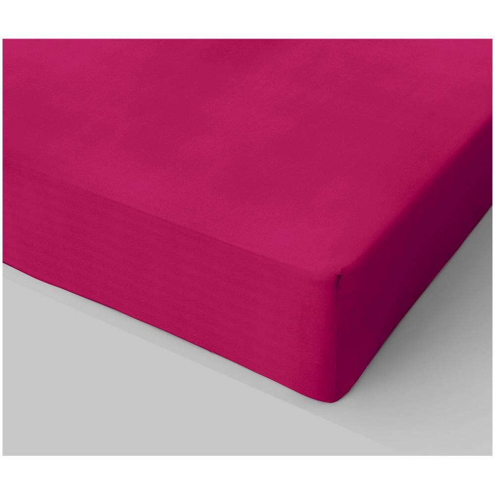 Lenzuolo Sotto Con Angoli In Cotone Con Elastico Made In Italy Francese 140x200 Cm - Fuxia - Foto 1