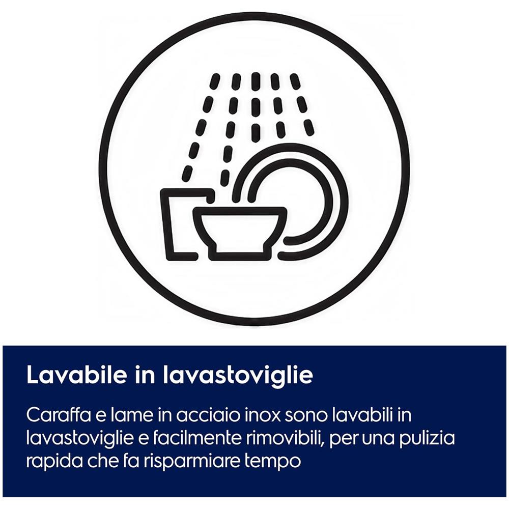 Frullatore con Caraffa E3TB1-4GG Create3 Capacità 1.5 Litri Potenza 500 Watt Colore Grigio Scuro - Foto 6