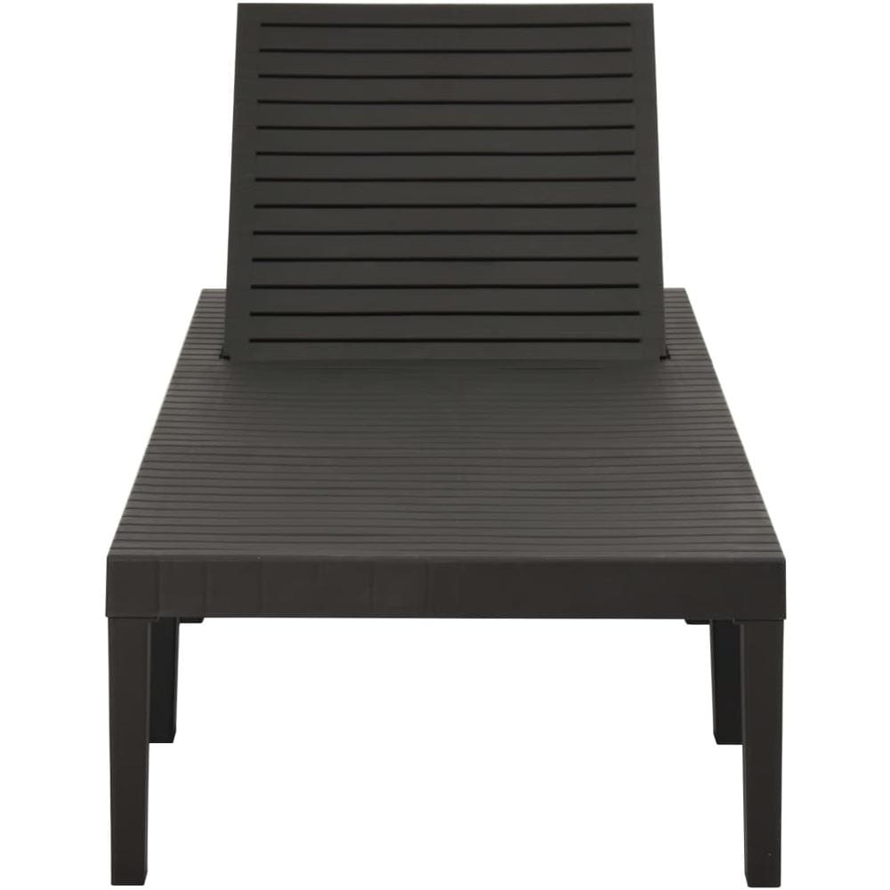 Lettino Prendisole in Plastica Antracite - Foto 2