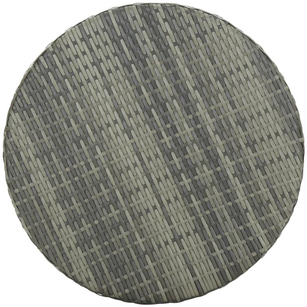 Tavolo da Giardino Grigio 60,5x106 cm in Polyrattan - Foto 1