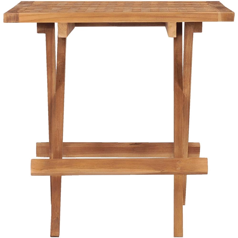 Tavolo da Giardino Pieghevole 50x50x50 cm in Massello di Teak - Foto 2