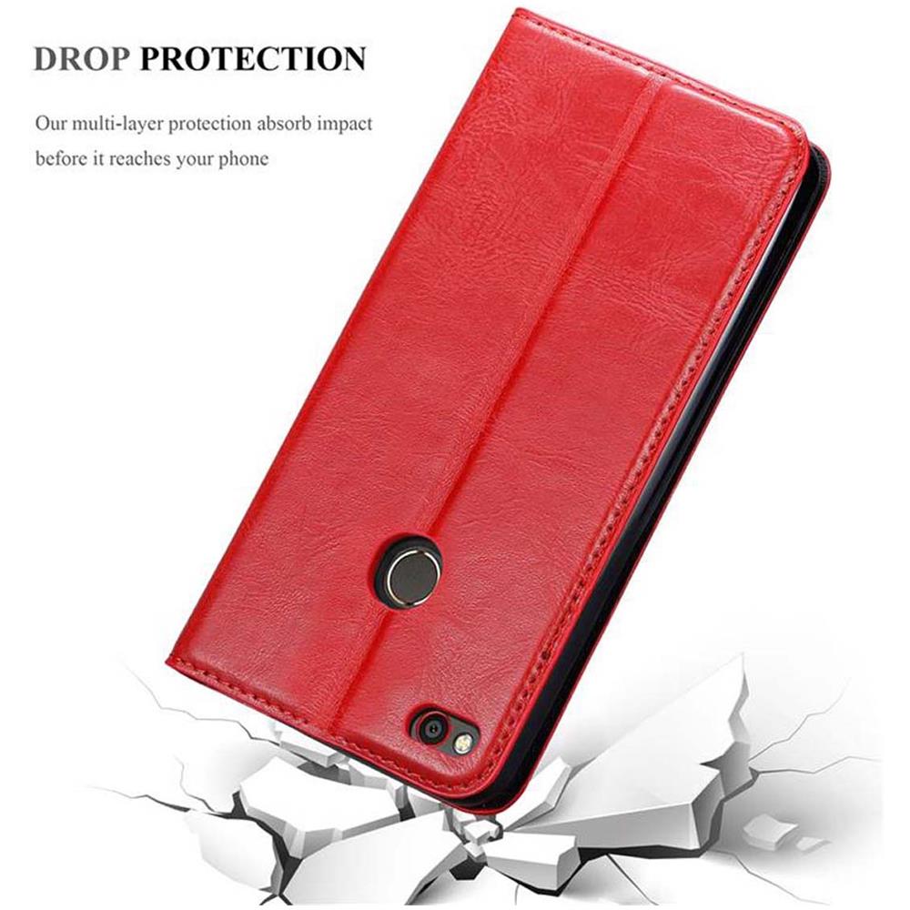 Custodia Compatibile Con Zte Nubia N1 In Rosso Mela - Coperchio Protettiva Con Chiusura Magnetica, Funzione Stand E Tasca Per Le Carte - Foto 8