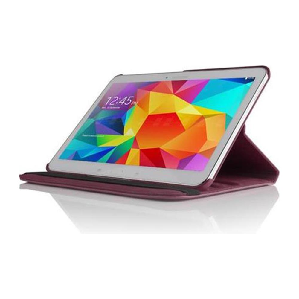 Custodia Per Tablet Compatibile Con Samsung Galaxy Tab 4 10.1 Zoll In Viola - Coperchio Protettivo Senza Auto Wake Up, Con Funzione Stand E Chiusura A Fascia Elastica - Foto 2