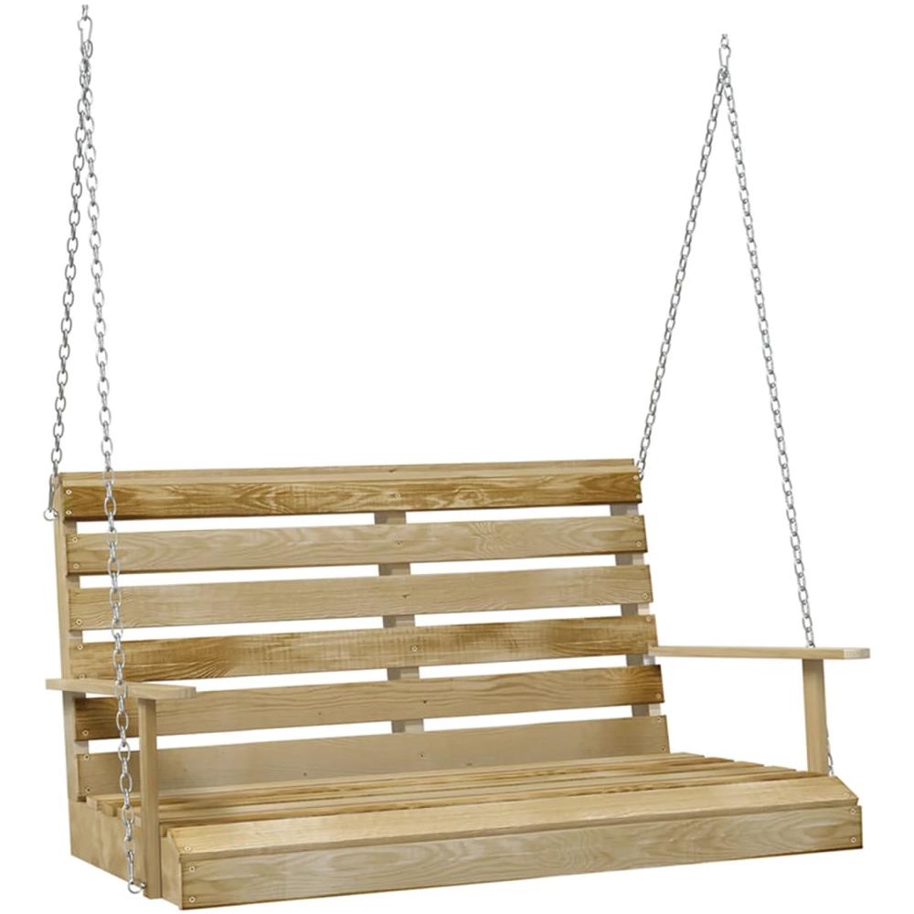 Panchina a Dondolo 110 cm in Legno di Pino Impregnato - Foto 2