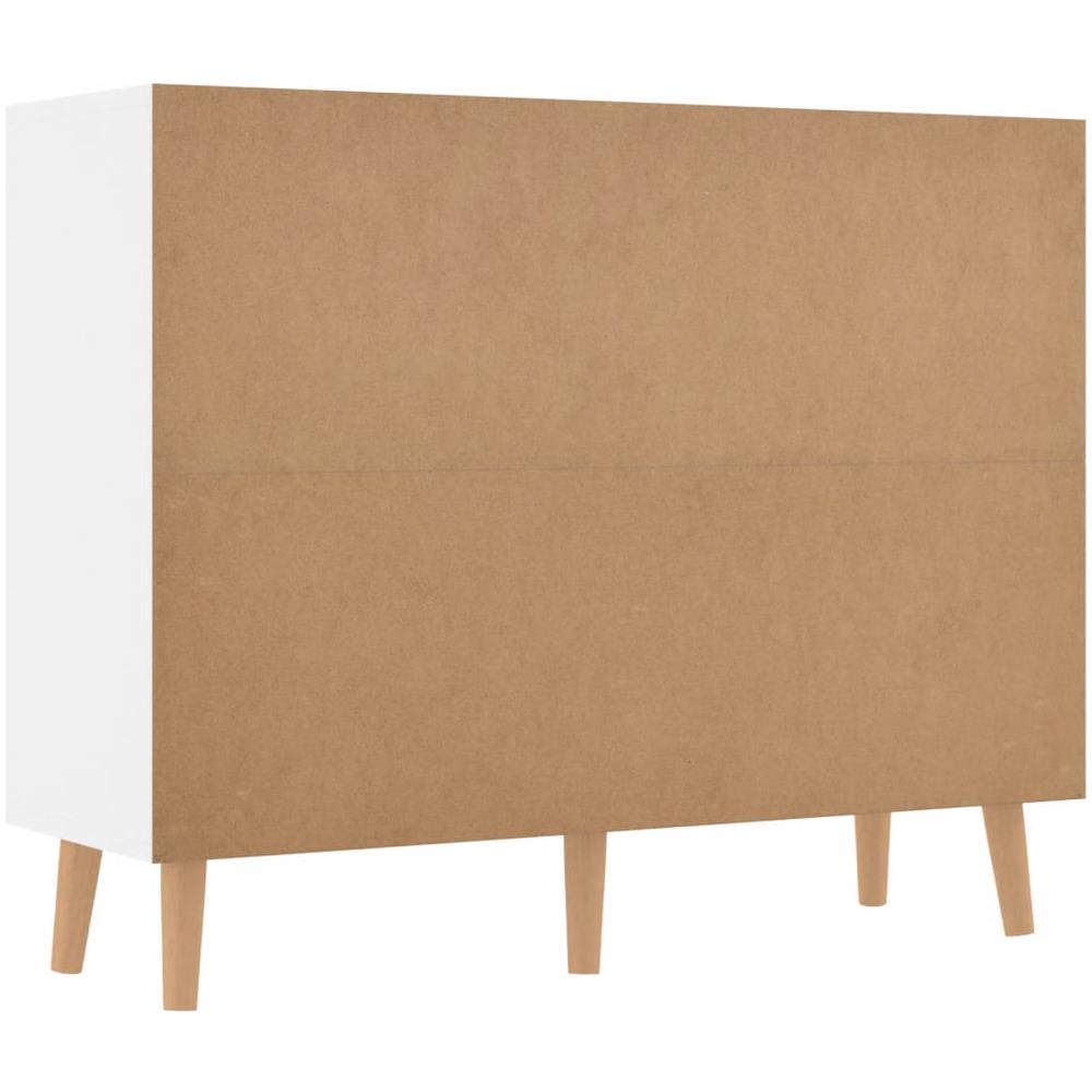 Credenza Bianco Lucido 90x30x72 cm in Legno Multistrato - Foto 2