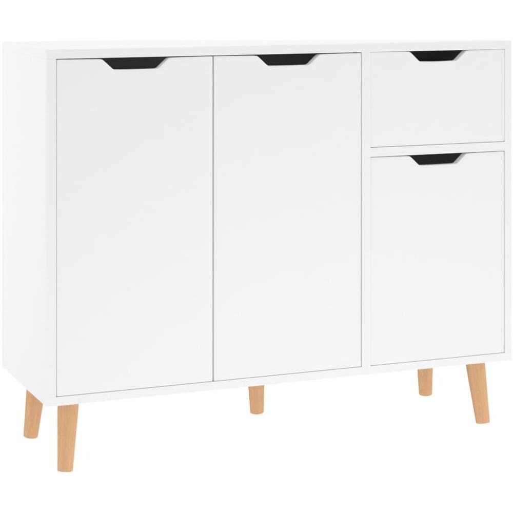 Credenza Bianco Lucido 90x30x72 cm in Legno Multistrato - Foto 1