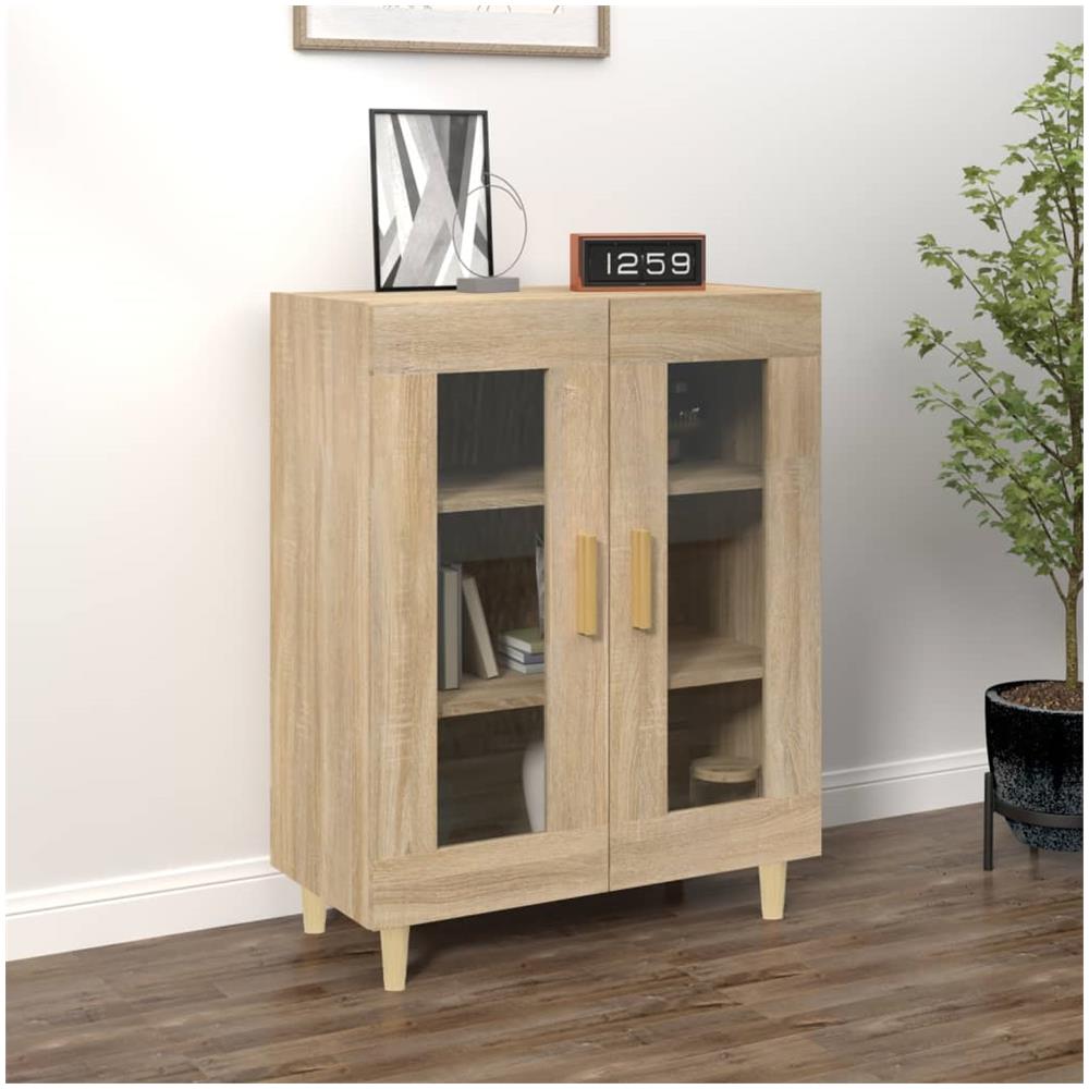 Credenza Rovere Sonoma 69,5x34x90 Cm In Legno Multistrato - Foto 1