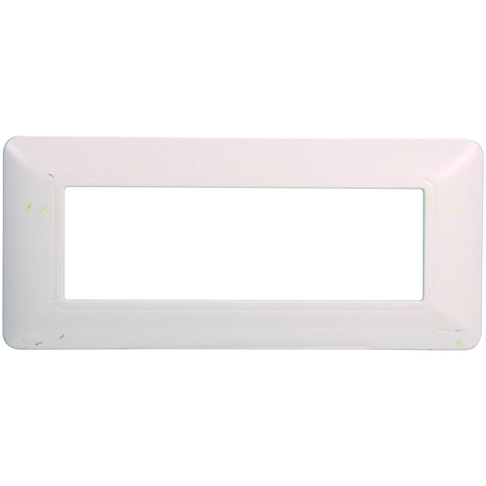 Placca In Plastica 6 Posti Colore Bianco Serie Solar Compatibile Matix - Foto 1