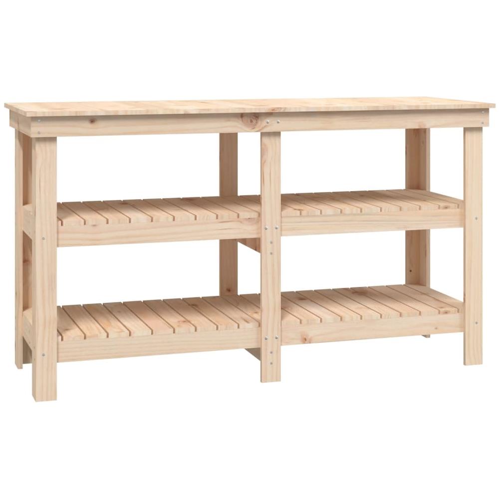Banco da Lavoro 142,5x50x80 cm in Legno Massello di Pino - Foto 2