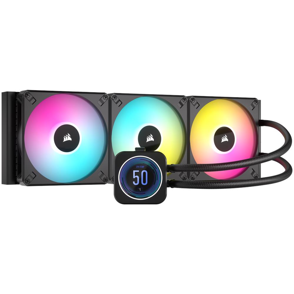 Dissipatore CPU a Processore  ad Acqua  iCUE H100i ELITE LCD XT  per Socket Intel 1150, 1151, 1155, 1156, 1700, 2011, 2011-3, Socket AM4, 2066, sTRX4, 1200, AM5 - Foto 1